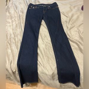 Dark Wash True Religion Wide Leg Jeans